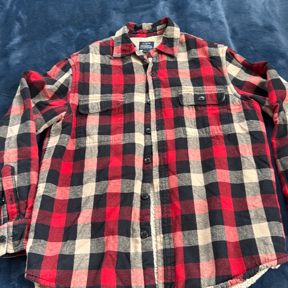 Men’s Medium J Crew Fur Lined Flannel